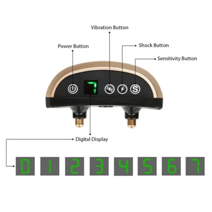 LED Smart Anti-barking repel dog shock vibration Fully automatic dog training dog collar - Image 5