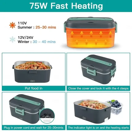 75 W Heated Lunch Box - Image 6