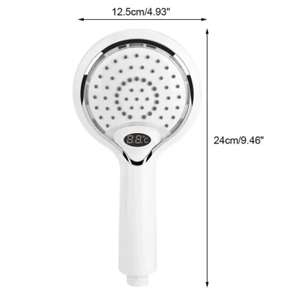 3 Colors Led Shower Head With Temperature Digital Display Water Powered LCD Shower Spray - Image 8
