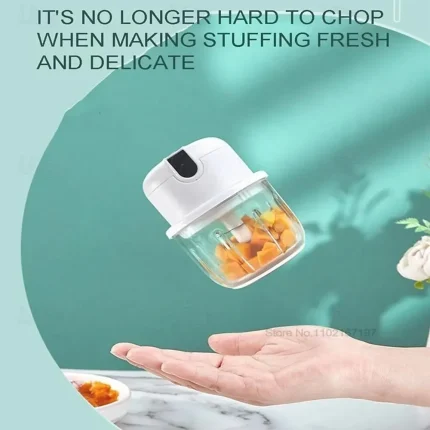 300ml Electric Garlic Meat Grinder Mini Garlic Masher Meat Grinder Pepper Pepper Nut Meat Grinder - Image 4