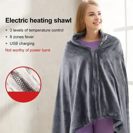 USB Heated Blanket Shawl - Image 5