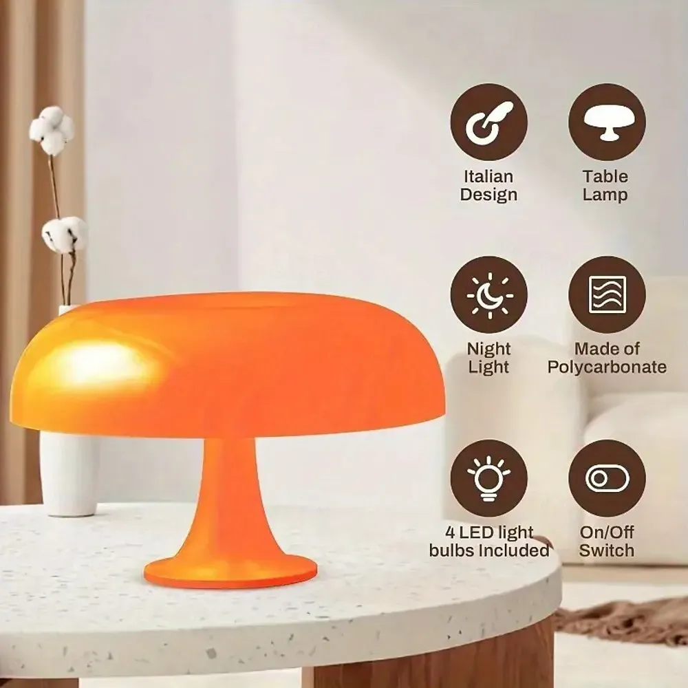 tkynir1725863700150.webp Classic Mushroom Table Lamp Modern Bauhaus Design Table Lamp Hotel Bedroom Atmosphere Lamp - Image 1