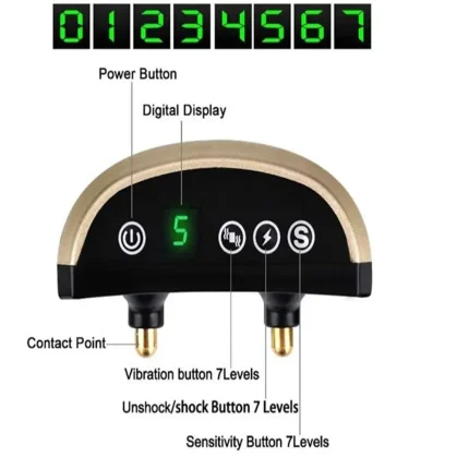 LED Smart Anti-barking repel dog shock vibration Fully automatic dog training dog collar - Image 6