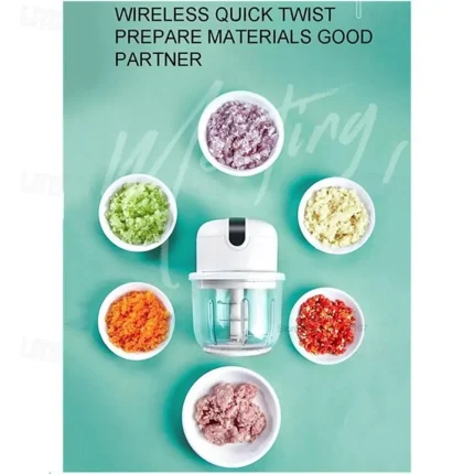 300ml Electric Garlic Meat Grinder Mini Garlic Masher Meat Grinder Pepper Pepper Nut Meat Grinder - Image 6
